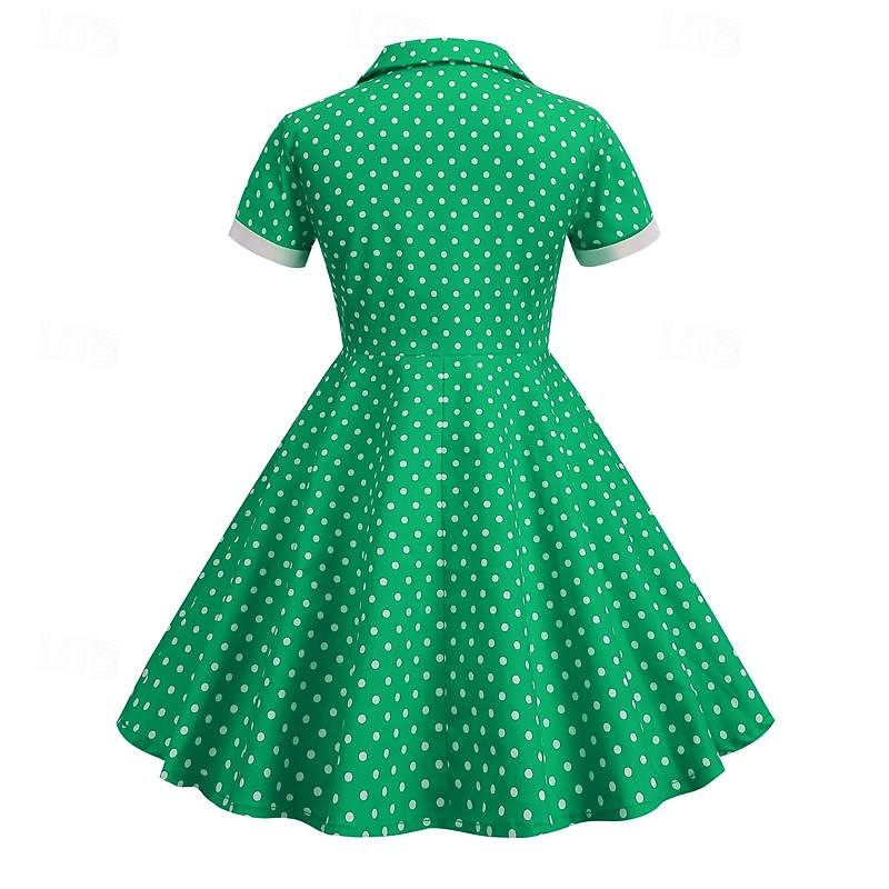 1950s Retro Vintage Rockabilly Dress Flare Dress Polka dots Fancy Dress Girls' Christmas Halloween Carnival Prom Event / Party Cocktail Party Kid's Dress Homecoming Dresses 2026 - $29.99 –P8