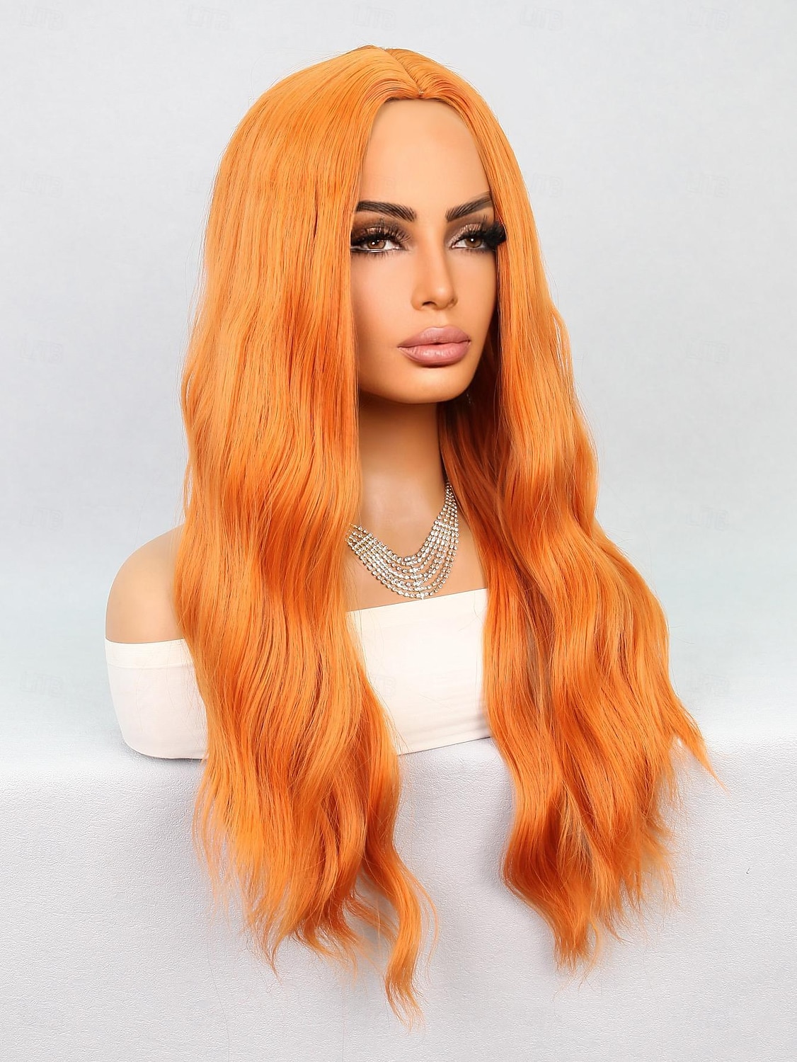 פאות קוספליי פאות סינתטיות גלי טבעי חלק אמצעי פאה 26 אינץ' כתום שיער סינטטי בגדי ריקוד נשים כתום 2026 - $19.49 –P2