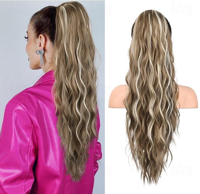 extension de queue de cheval avec cordon de serrage eva long et épais clip ondulé dans les extensions de cheveux queue de cheval postiche synthétique douce naturelle pour femmes de 2025 ? $14.49 –P10