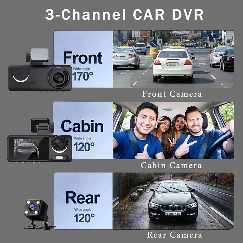 2025年 S16 1080p 新デザイン / ワイヤレス / HD 車のDVR １７０度 広角の 2 インチ IPS ダッシュカム ととも​​に WIFI / ナイトビジョン / 駐車モード 8 赤外線LED カーレコーダー  コレクション – $111.99 –P5