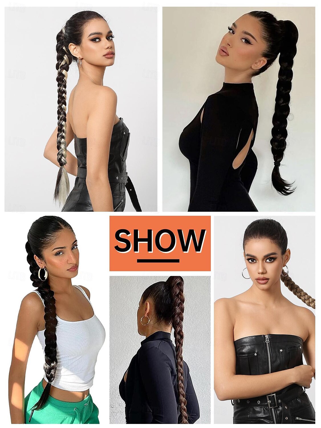 Extension Jumbo Box Braids Synthetic Hair Braiding Hair 2pcs / pack 2025 - $10.99 –P4