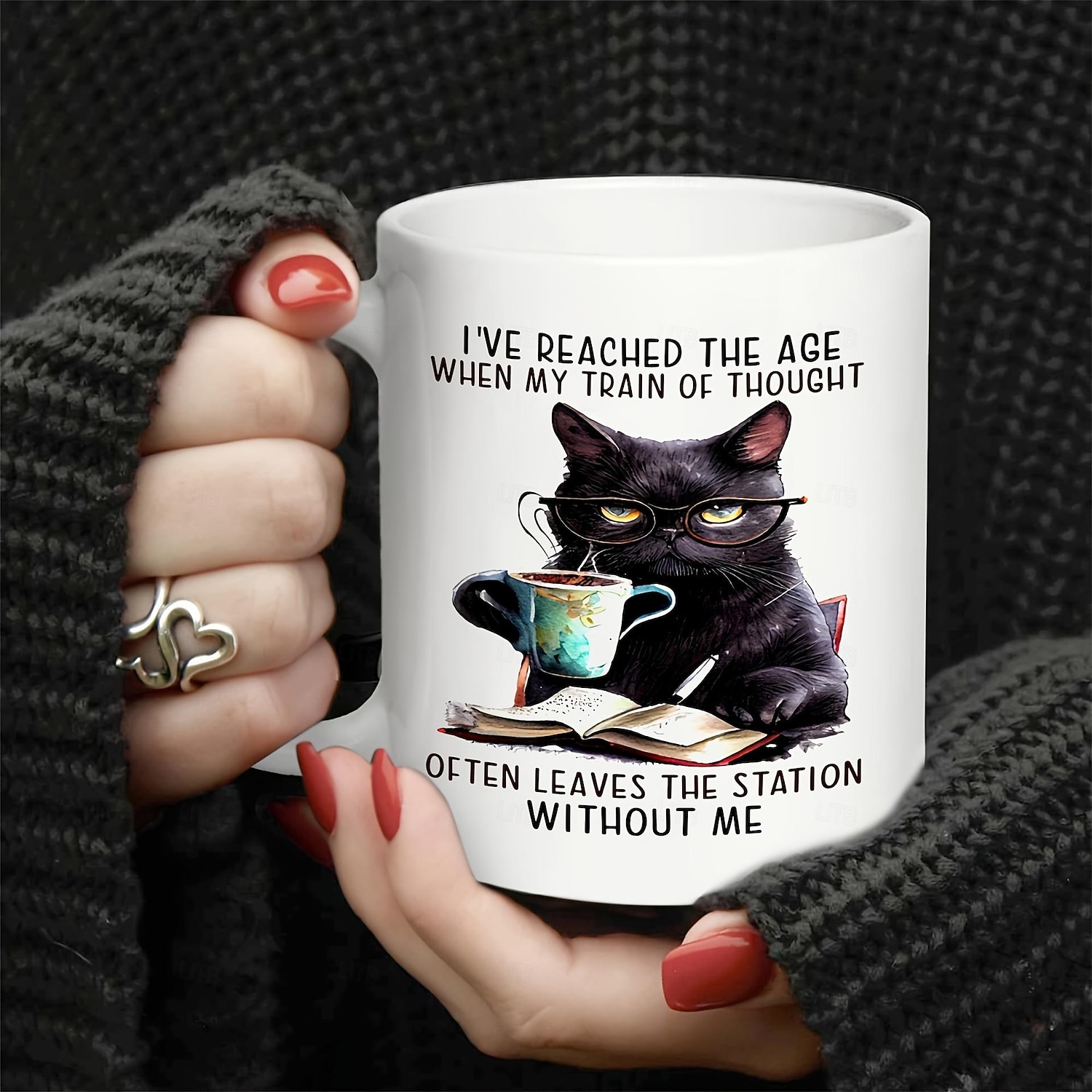1pc Cat And Book Coffee Mug Ceramic Coffee Cups I've Reached The Age Water Cups Summer Winter Drinkware Birthday Gifts Holiday Gifts Thanksgiving Gifts Christmas Gifts 2026 - $16.99 –P8