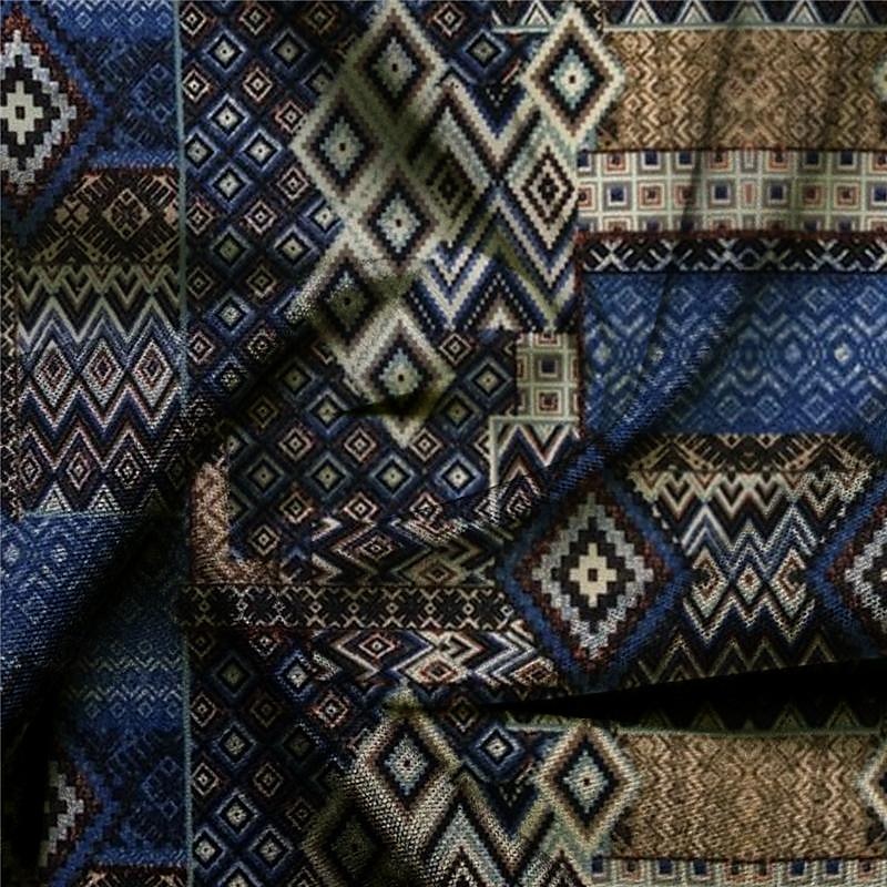 Per uomo Azteca Geometrica Tribale Camicia con bottoni Camicie stampate Manica lunga Boho Da mare Strada Corsa di cavalli Primavera estate Collo ripiegabile Stampa Bottone giù Rosa Rosso Blu marino del 2025 a $24.99 –P6