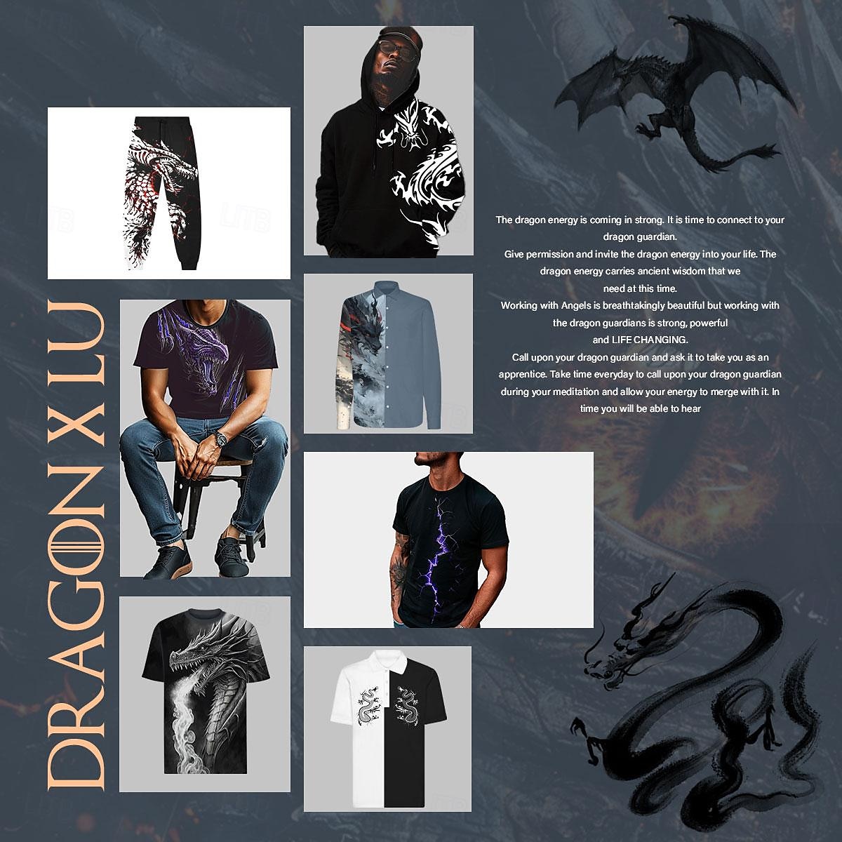 Dragon Guardian x LU | Men's Dragon Mythical Creature Dark Style Streetwear Sweatpants 2025 - $29.99 –P2