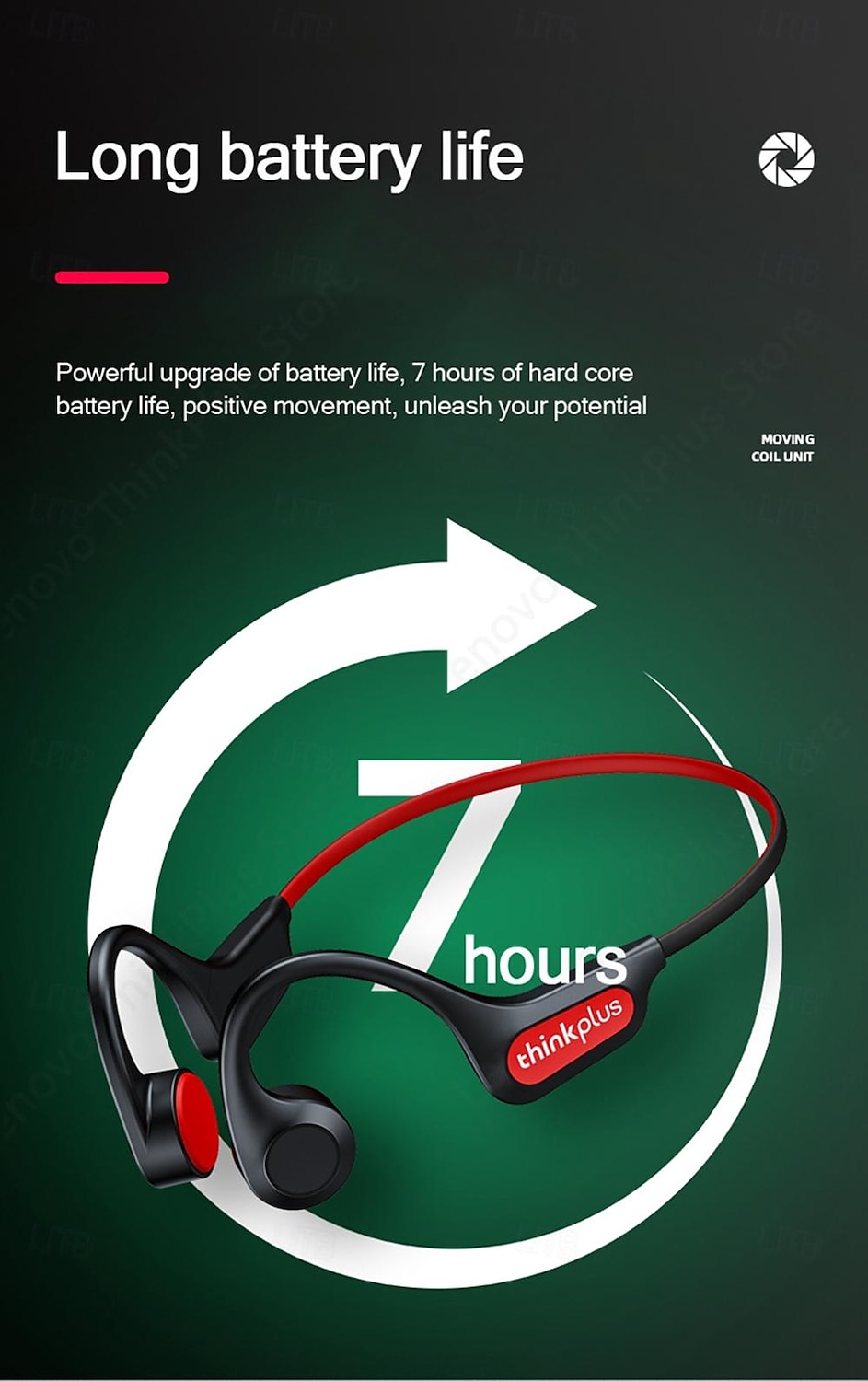 Lenovo X3 pro Bone Conduction Headphone Wireless BT5.3 Earphone Ergonomic Lightweight Design IP56 Waterproof Headphone 2025 - $47.99 –P11