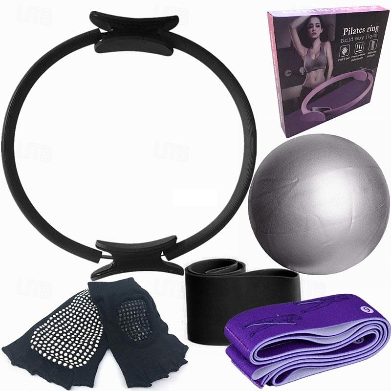 pilates kör hat részes jóga labda latex rugalmas gyűrű jóga zokni pozíció öv fitness szett hat részes készlet 2025 - $73.99 –P6