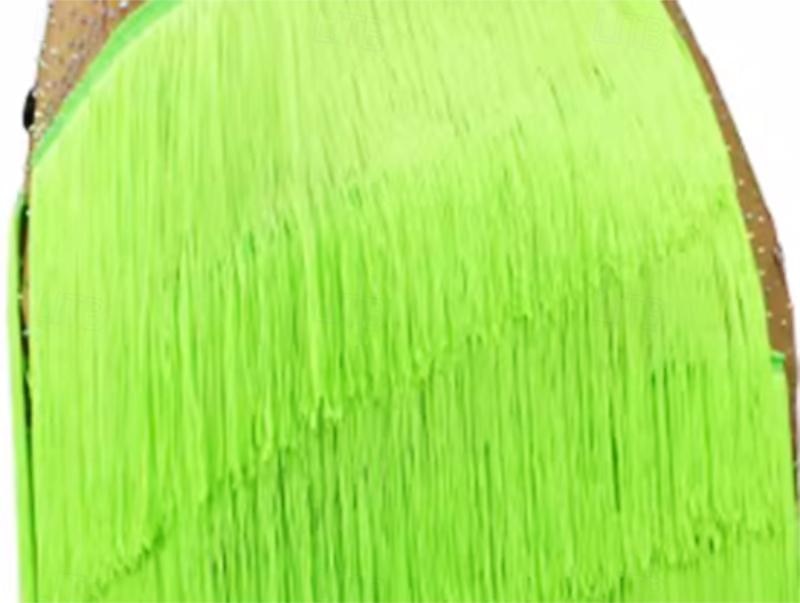 Balli latino-americani Abito Con diamantini Nappa Per donna Da ragazza Prestazioni Addestramento Senza maniche Alto Elastene del 2025 a $119.99 –P4
