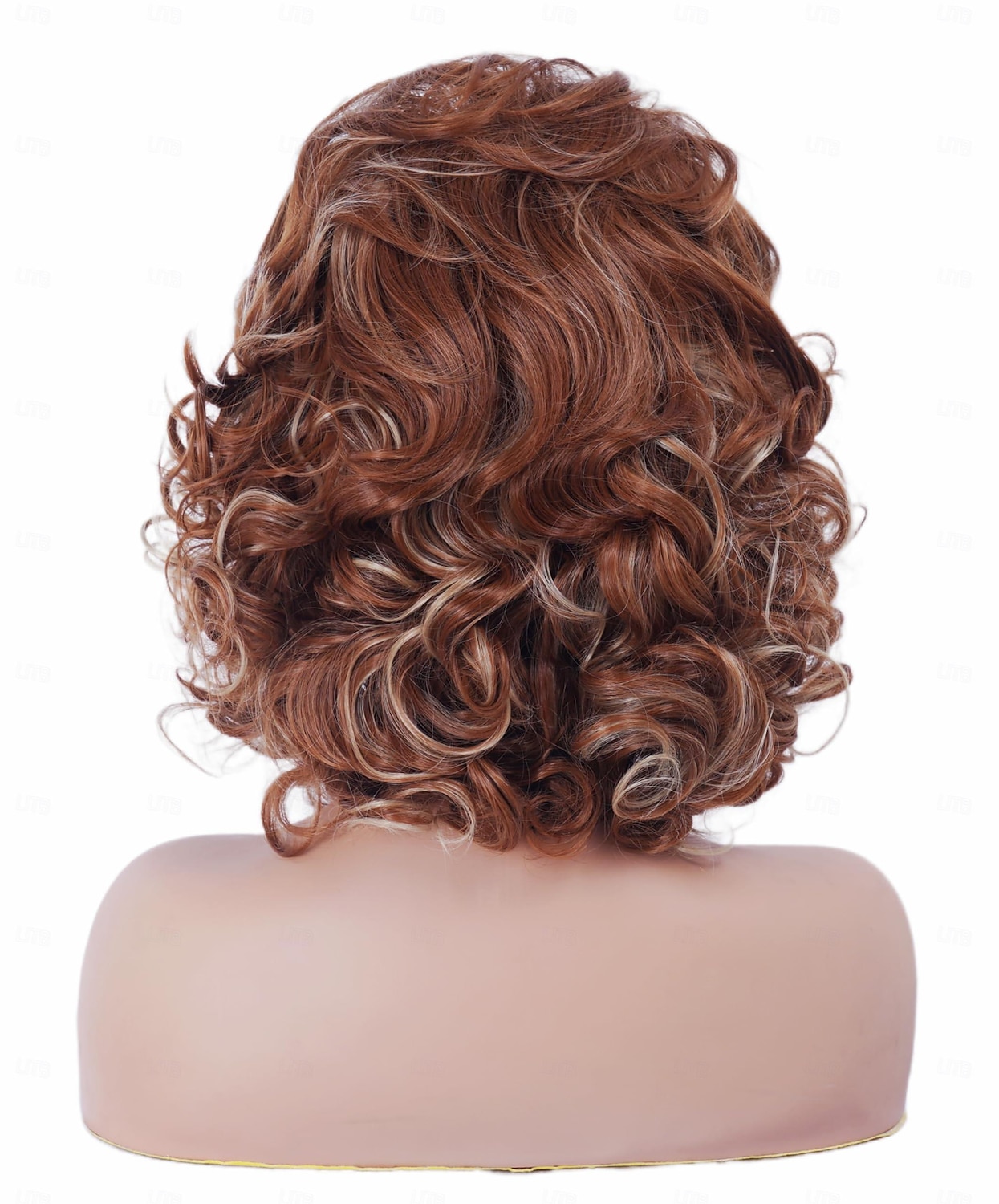 Kurze Vintage-Bienenstock-Perücke in Ingwer-Mischblond mit Pony, lockiges, gewelltes, hitzebeständiges Kunsthaar für Damen, passend für 70er- und 80er-Jahre-Kostüme oder Halloween und Partys 2026 - $19.49 –P8