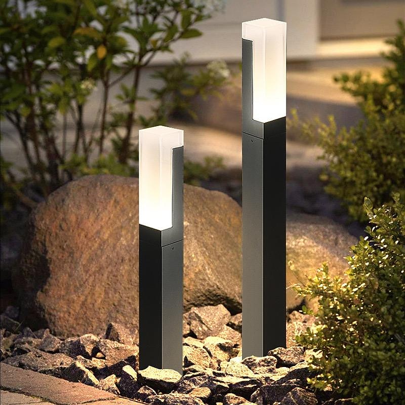 poste de amarração para exterior luzes de caminho LED para exterior 30/40/60/80 cm luz de base antracite de alumínio, lâmpada de jardim de design moderno, ip65 à prova de intempéries, lâmpada de piso de 2026 por $126.17 –P8