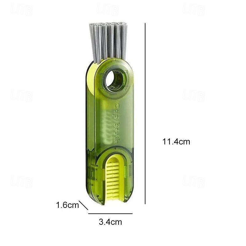 Set di spazzole per la pulizia degli spazi vuoti del coperchio della tazza 3 in 1, strumenti multifunzionali per la pulizia delle bottiglie isolanti, detergente multiuso per portabicchieri in silicone del 2025 a $8.99 –P1