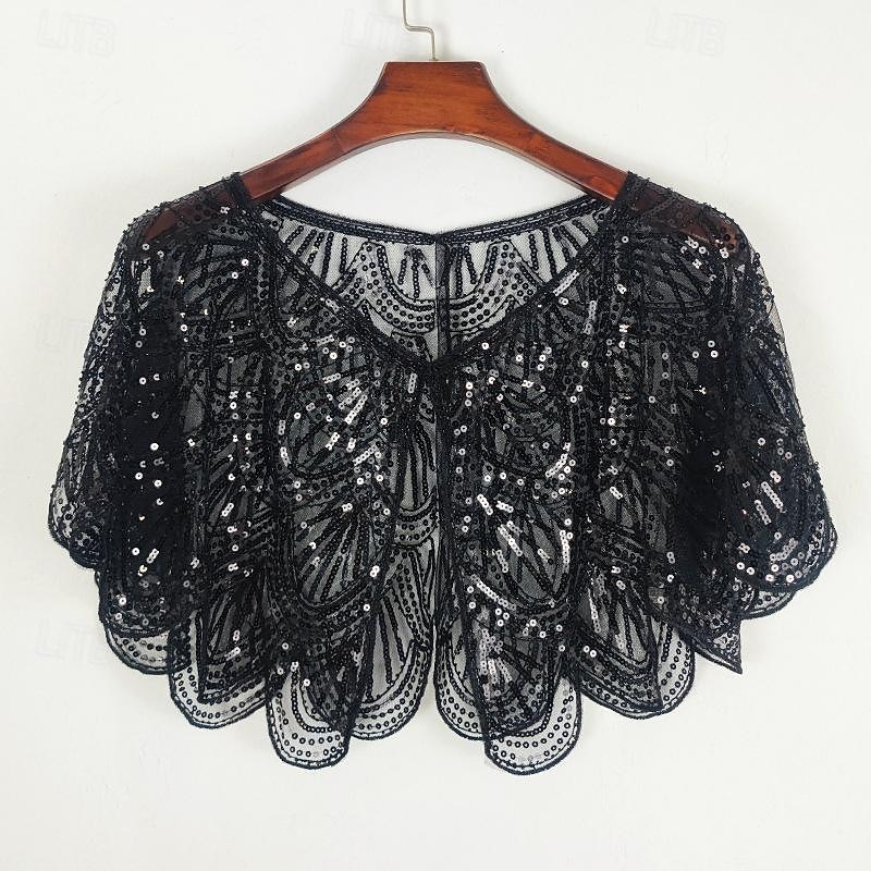 Retro / vintage Urlați 20 de ani Anii 1920 Costum de petrecere Șaluri Gatsby Charleston Invitat la nuntă Paiete Pentru femei Crăciun Carnaval An Nou Evenimente / Petrecere Recepția de Nunt 2025 - $21.99 –P9