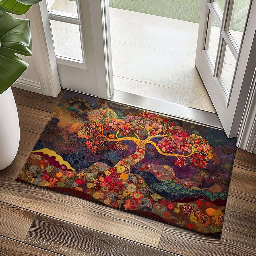 Vintage Tree of Life Doormat Floor Mats Washable Rugs Kitchen Mat Non-Slip Oil Proof Rug Indoor Outdoor Mat Bedroom Decor Bathroom Mat Entrance Rug 2025 - $16.99 –P13