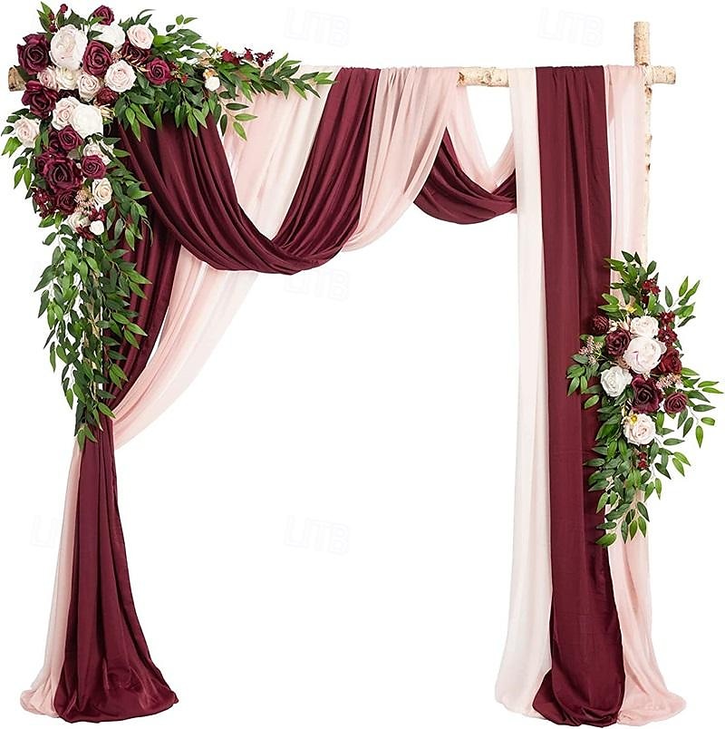 Hochzeitsbogen-Blumensimulationsblumen-Set mit fünf künstlichen Plaketten, Blumendekoration, Blumenarrangement 2025 - $136.49 –P5