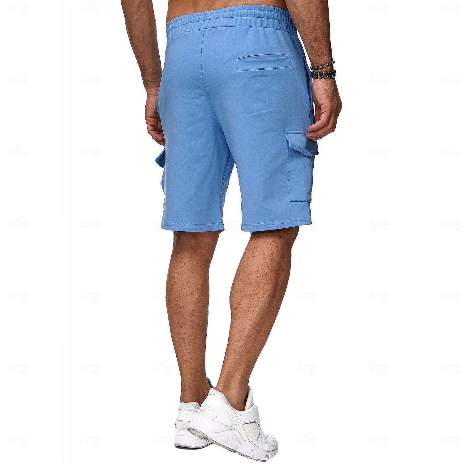 Men's Athletic Shorts Sweat Shorts Casual Shorts Drawstring Solid Colored Cycling Outdoor Knee Length Outdoor Leisure Sports Shorts Athleisure Black Blue Micro-elastic 2026 - $17.99 –P20
