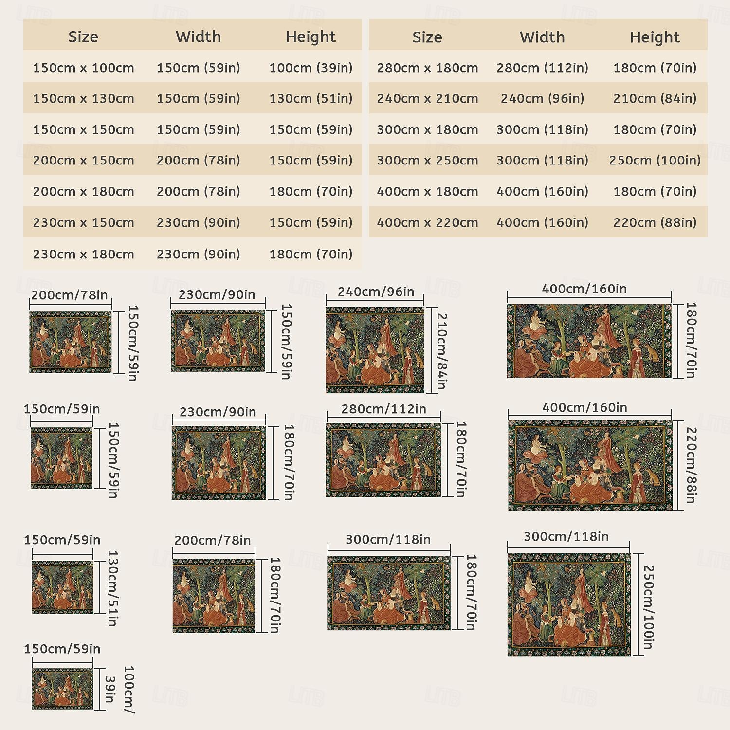 Medieval Painting Tapestry Middle Age Tapestry Wall Art Large Tapestry Mural Decor Photograph Backdrop Blanket Curtain Home Bedroom Living Room Decoration 2026 - $20.99 –P7