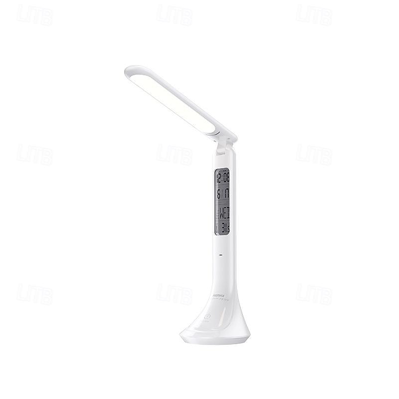 touch sammenleggbar led skrivebordslampe oppladbar med digital klokke 2025 - $55.99 –P4