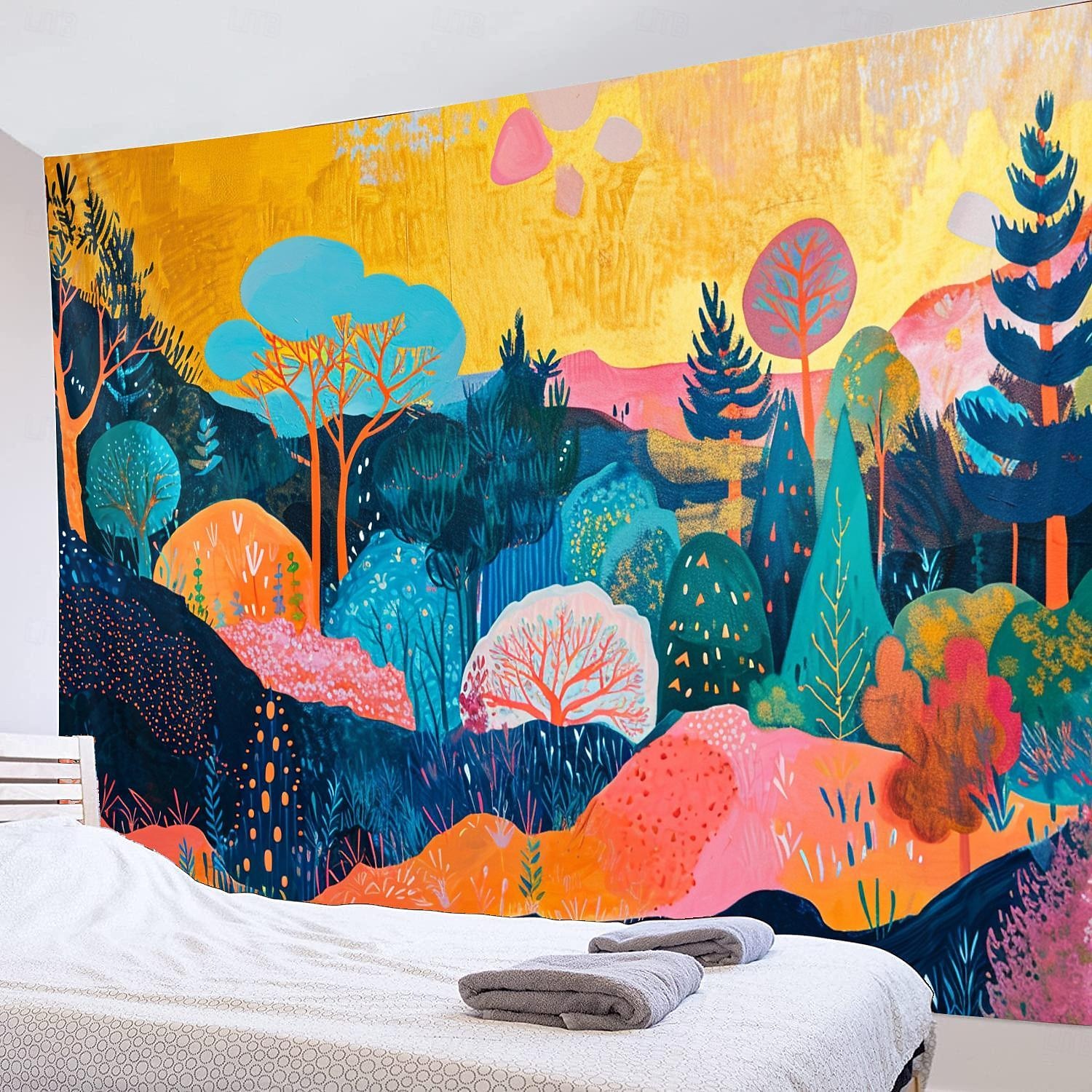 αισθητική πολύχρωμη κρεμαστή ταπετσαρία στο βουνό τέχνη τοίχου μεγάλη ταπετσαρία τοιχογραφία διακόσμηση φωτογραφία σκηνικό κουβέρτα κουρτίνα σπίτι υπνοδωμάτιο διακόσμηση σαλονιού 2026 - $19.99 –P10
