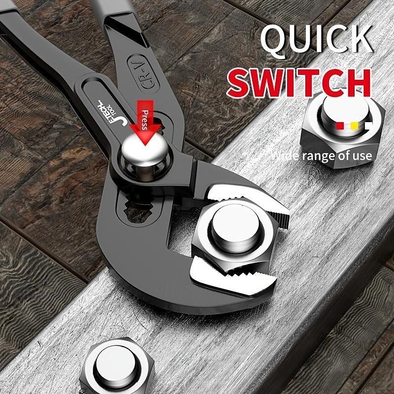 Water Pump Pliers Quick-Release Plumbing Pliers Pipe Wrench Adjustable Water Pipe Clamp Pliers Household Hand Tools Multi-functional Kitchen Sink Spanner Wrench That Defend Bath 2025 - $12.99 –P8