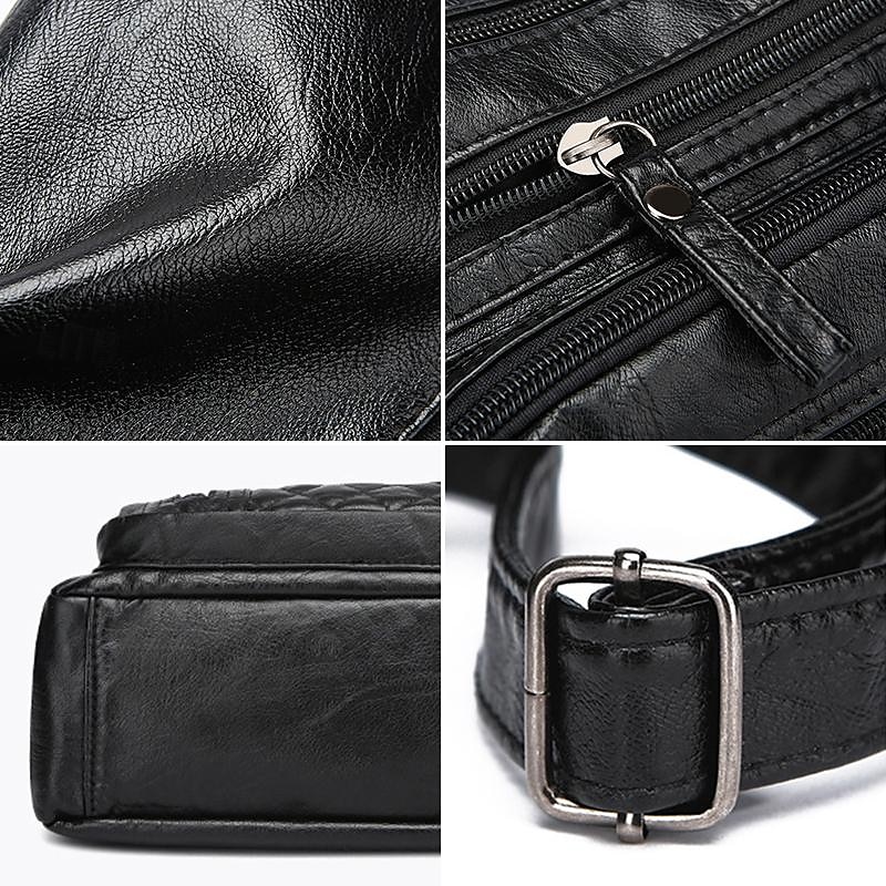 geantă de damă din piele artificială matlasată cu buzunare multiple cu fermoar – geantă de mână casual și versatilă pentru utilizarea de zi cu zi 2026 - $24.99 –P5