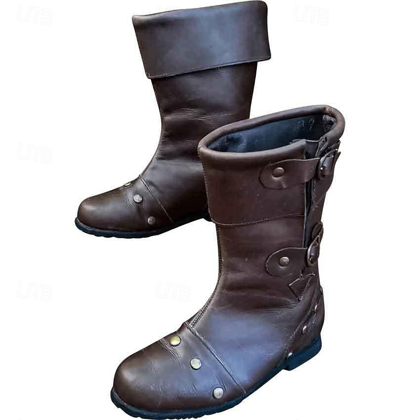 Retro Středověké Renesanční Boty Ploché jazzové boty Pirát Viking Křižák Pánské Pirát Steampunk Karneval Plesová maškaráda LARP Dospělí Boty 2025 - $62.99 –P4