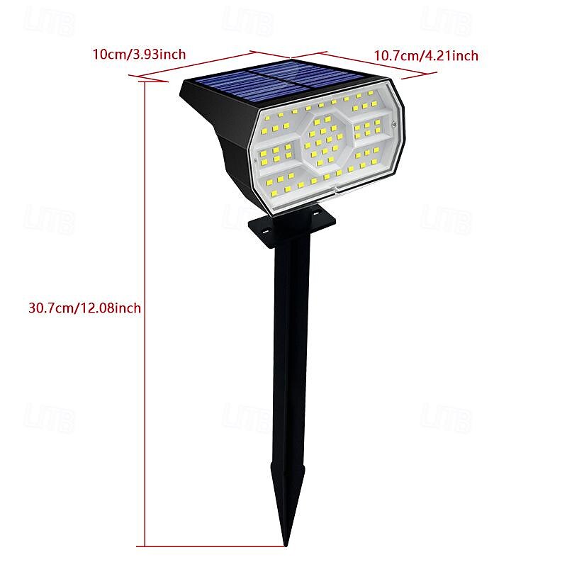 2025年 4本 2個 1個 50 W LEDソーラーライト 多機能 ソーラー駆動 赤外線センサー 温白色 ホワイト 3.7 V # LEDビーズ  コレクション – $34.99 –P4