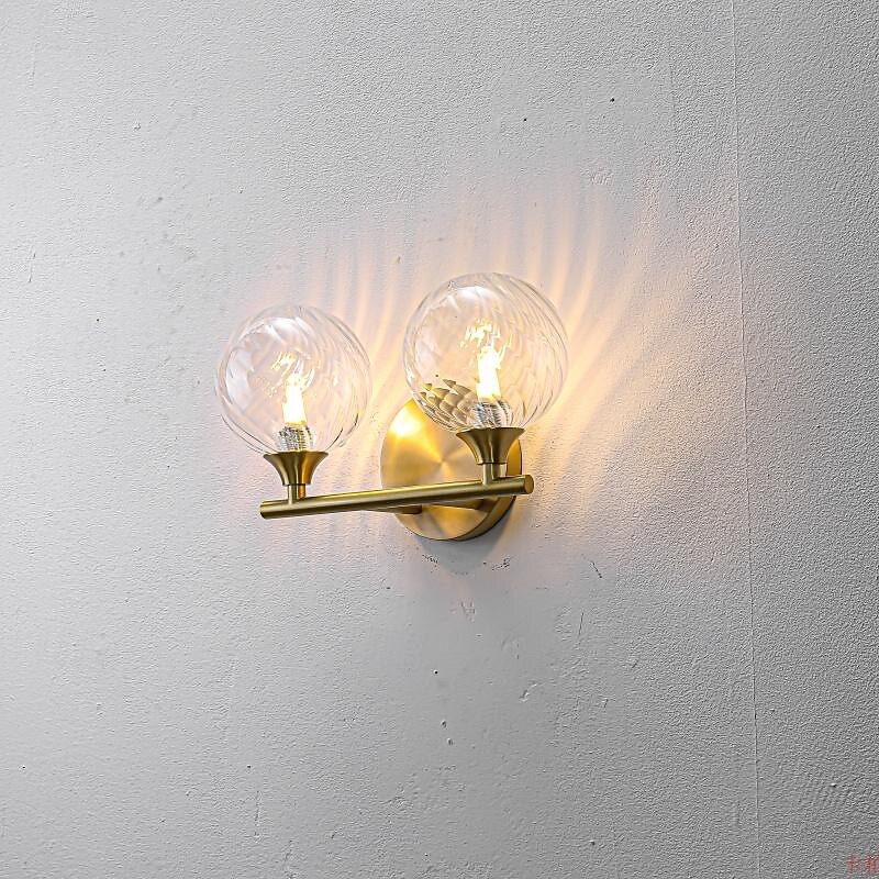lampada da toeletta per interni 1/2/3/4 luce lampada da toeletta per bagno, lampade da bagno su specchio lampada da bagno dorata con paralume in vetro trasparente del 2025 a $210.89 –P10