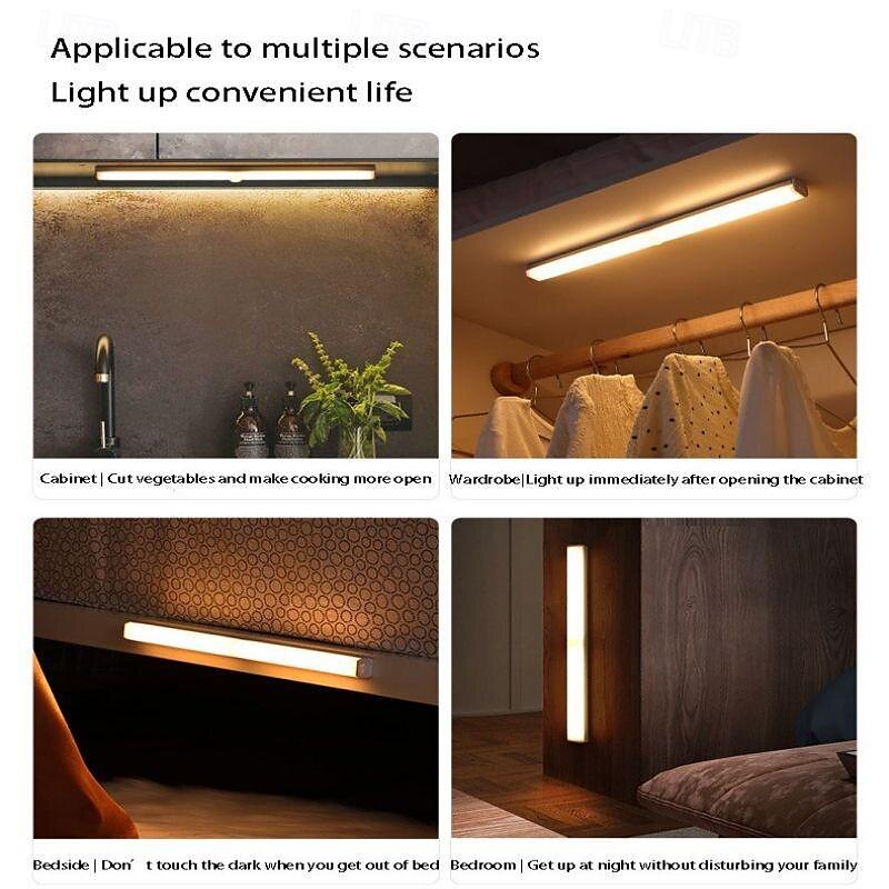 led-liiketunnistinkaappi valo magneettinen langaton liiketunnistin vaatekaappi valo homelife usb ladattava valopalkki päivitä kotisi 2025 - $11.49 –P8