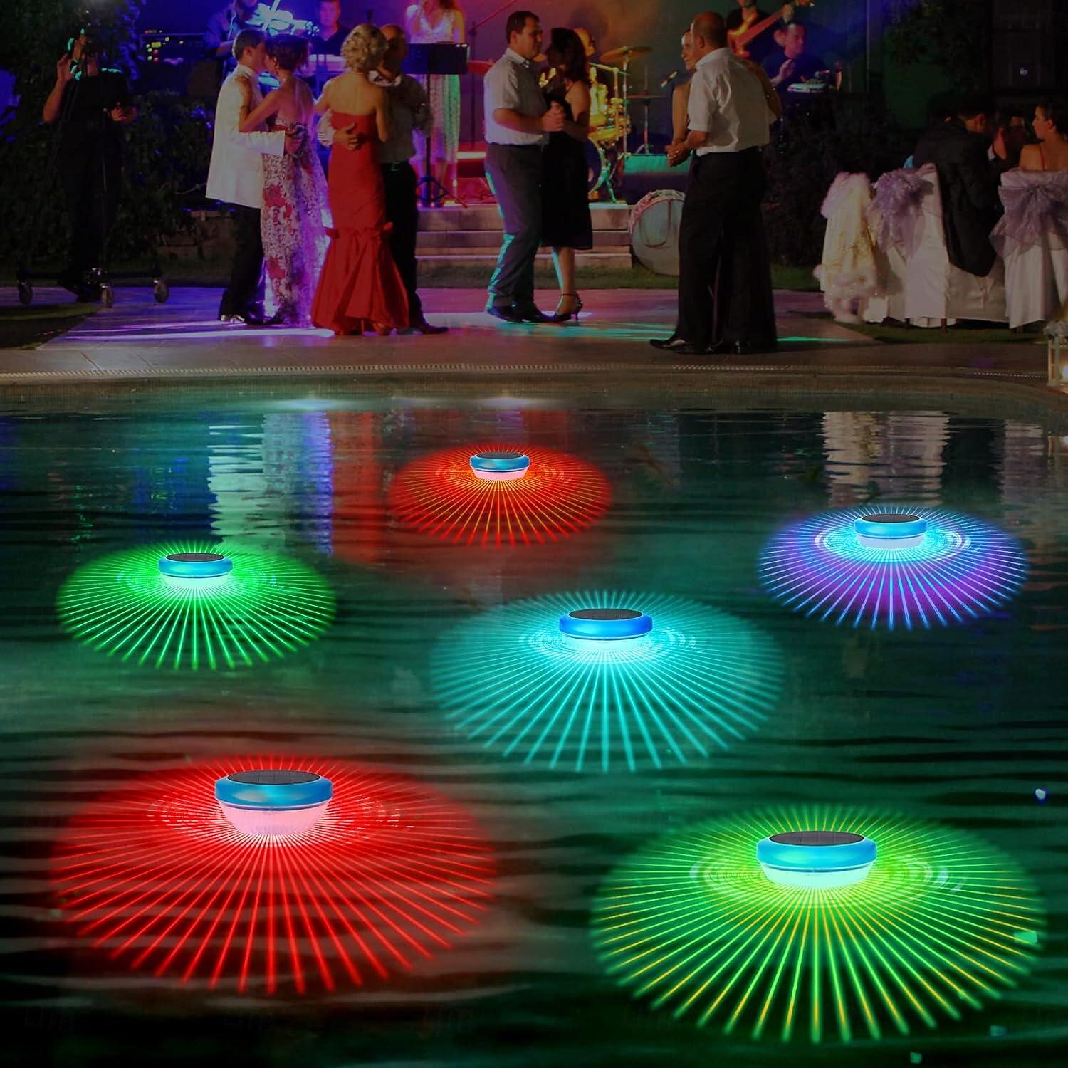 Solar Floating Pool Lights RGB Color Changing Pool Lights LED Waterproof Pool Light for Outdoor Swimming Pool Pond Hot Tub Garden Holiday Party Landscape Decoretion 1/2pcs 2024 - $15.99 –P6