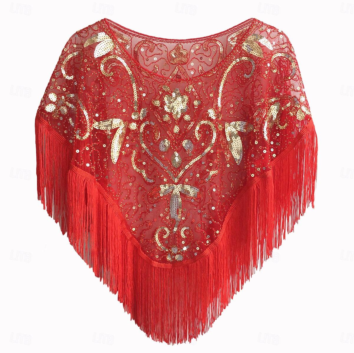 Retro / vintage Urlați 20 de ani Anii 1920 Costum de petrecere Șaluri Gatsby Charleston Invitat la nuntă Paiete Franjuri Costume de fancy Pentru femei Crăciun Carnaval An Nou Nuntă Invitat la nunta 2025 - $17.99 –P8