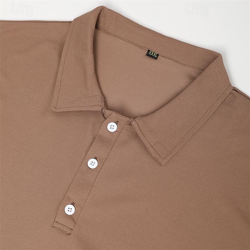 Herr Golftröja stickad polo Gata Ledigt Polokrage Klassisk Långärmad Mode Ledigt Ensfärgat Slät Knapp Fram Enkel Vår & Höst Normal Svart Vit Ljusgrön Rodnande Rosa Vin Marinblå Golftröja 2025 - $18.99 –P11