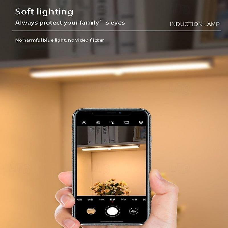 led-liiketunnistinkaappi valo magneettinen langaton liiketunnistin vaatekaappi valo homelife usb ladattava valopalkki päivitä kotisi 2025 - $11.49 –P10
