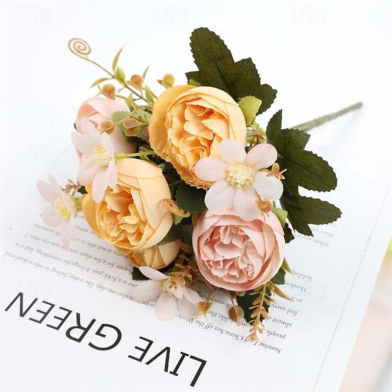 2 pezzi simulati di rosa artificiale palla crisantemo decorazione della casa ornamenti di fiori artificiali oggetti di scena di nozze fiori artificiali del 2025 a $15.99 –P12