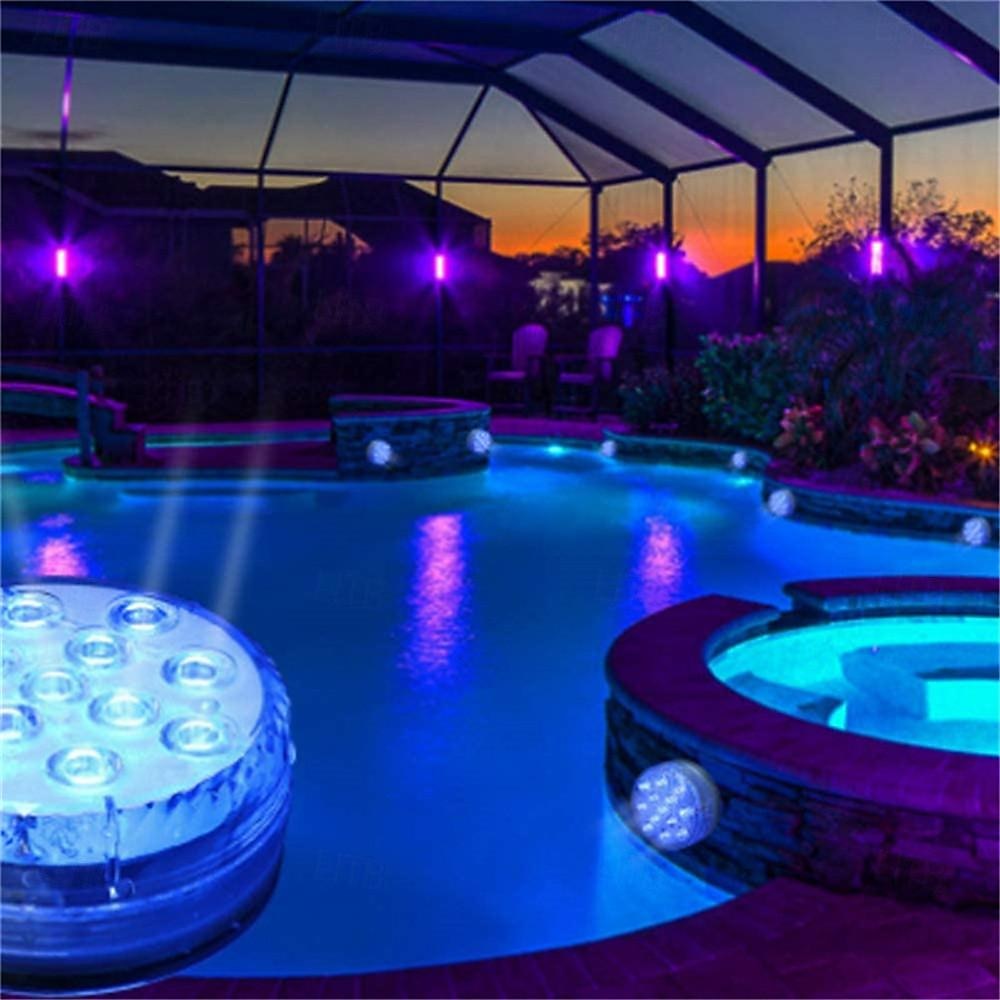 Rechargeable Submersible Pool Lights Bright Floating LED Lights, Underwater Lights Beautiful RGB for Swimming Pool, Hot Tub, Spa 2025 - $14.49 –P7