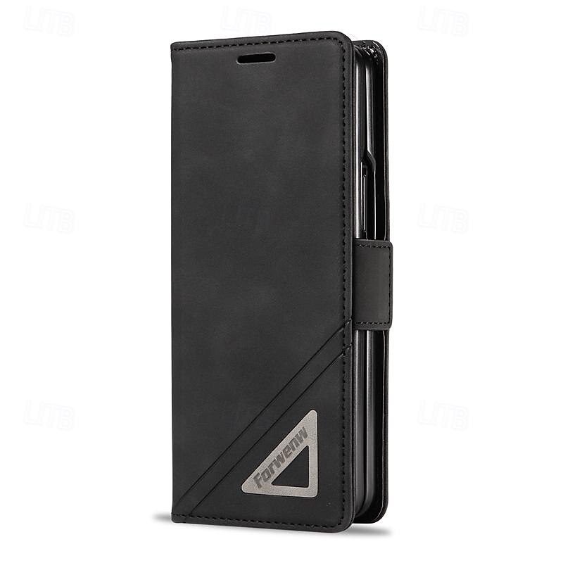 Phone Case For Samsung Galaxy Z Fold 5 Z Fold 4 Z Fold 3 Wallet Case Magnetic Full Body Protective Kickstand Retro PC PU Leather 2025 - $19.99 –P2