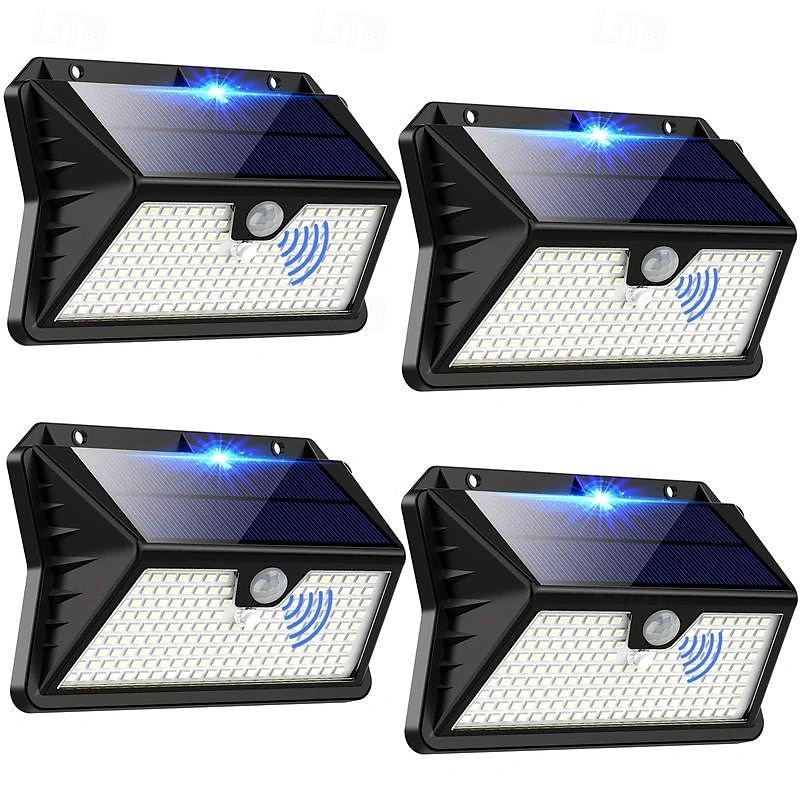 Luz solar externa de 1 unidade com sensor de movimento, 185 led, luz solar externa de 3 modos, 1800mah, ip65, à prova d'água, luz de parede externa para jardim, pátio, garagem, porta da frente, piscina, degraus, cerca de 2025 por $24.99 –P1
