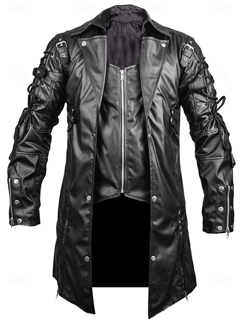 Punk e gótico Medieval Steampunk Casaco Drogador da praga Fantasia Homens Baile de Máscaras Casual / Diário Adulto Casaco de 2026 por $77.99 –P5