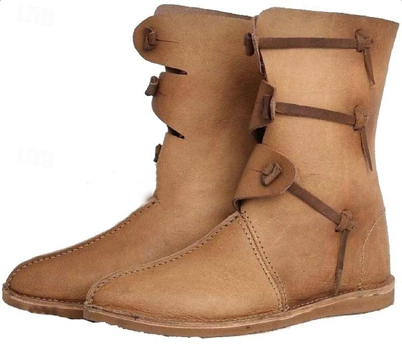 scarpe rinascimentali medievali vintage retrò stivali jazz piatti pirata cavaliere ritter uomo unisex halloween evento/festa in maschera scarpe fantasia stivali medievali del 2025 a $47.99 –P1