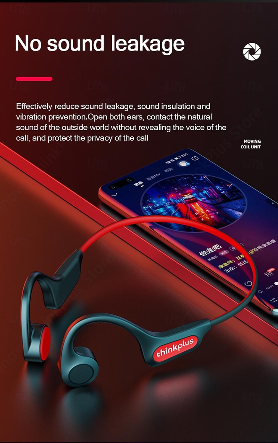 Lenovo X3 pro Bone Conduction Headphone Wireless BT5.3 Earphone Ergonomic Lightweight Design IP56 Waterproof Headphone 2025 - $47.99 –P7