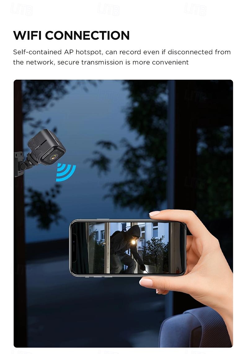 HD nachtzicht mini draagbare dv-camera buiten rijden groothoek mobiele telefoon wifi-camera politie wetshandhavingsrecorder 2026 - $49.99 –P7