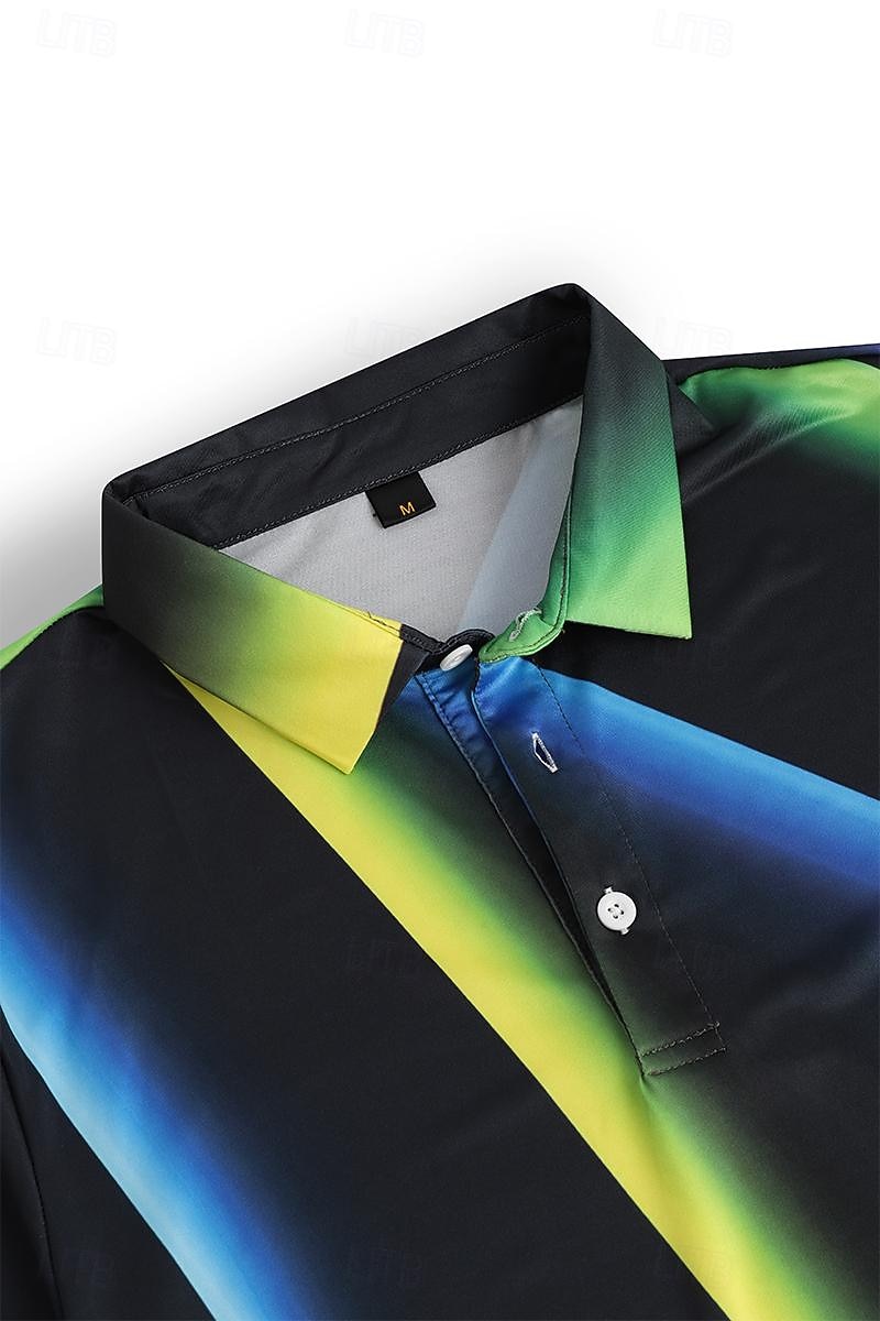 Homme Géométrique Chemise de golf Manche Courte Polos Chemises à Col Occasionnel Vêtements de vacances Tenue formelle Vêtements de festival Impression 3D Boutons Été Jaune de 2026 ? $23.99 –P6