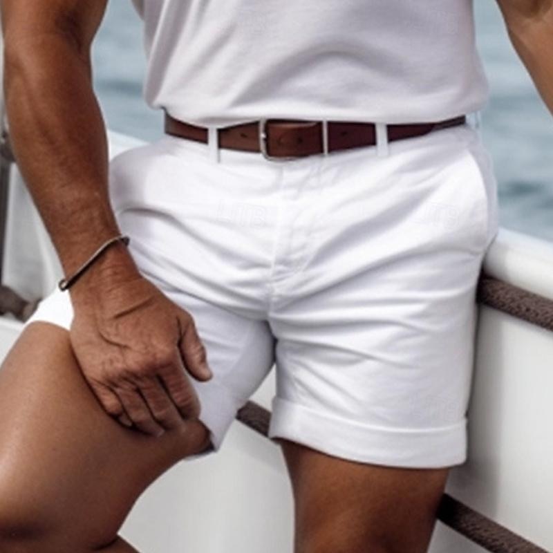 Men's Pink Shorts Shorts Summer Shorts Casual Shorts Buttons Front Pocket Plain Comfort Breathable Short Casual Daily Holiday Fashion Designer Black White 2025 - $19.99 –P9