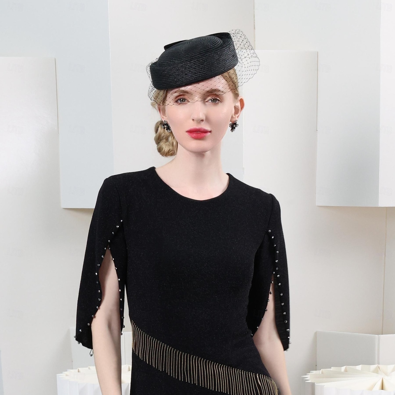 Cappelli Tulle Fibra Bombetta / Cappello a cloche Cappello di paglia Matrimonio Tè Elegante Matrimonio Con Fiocco Tulle Copricapo Copricapo del 2025 a $60.99 –P10