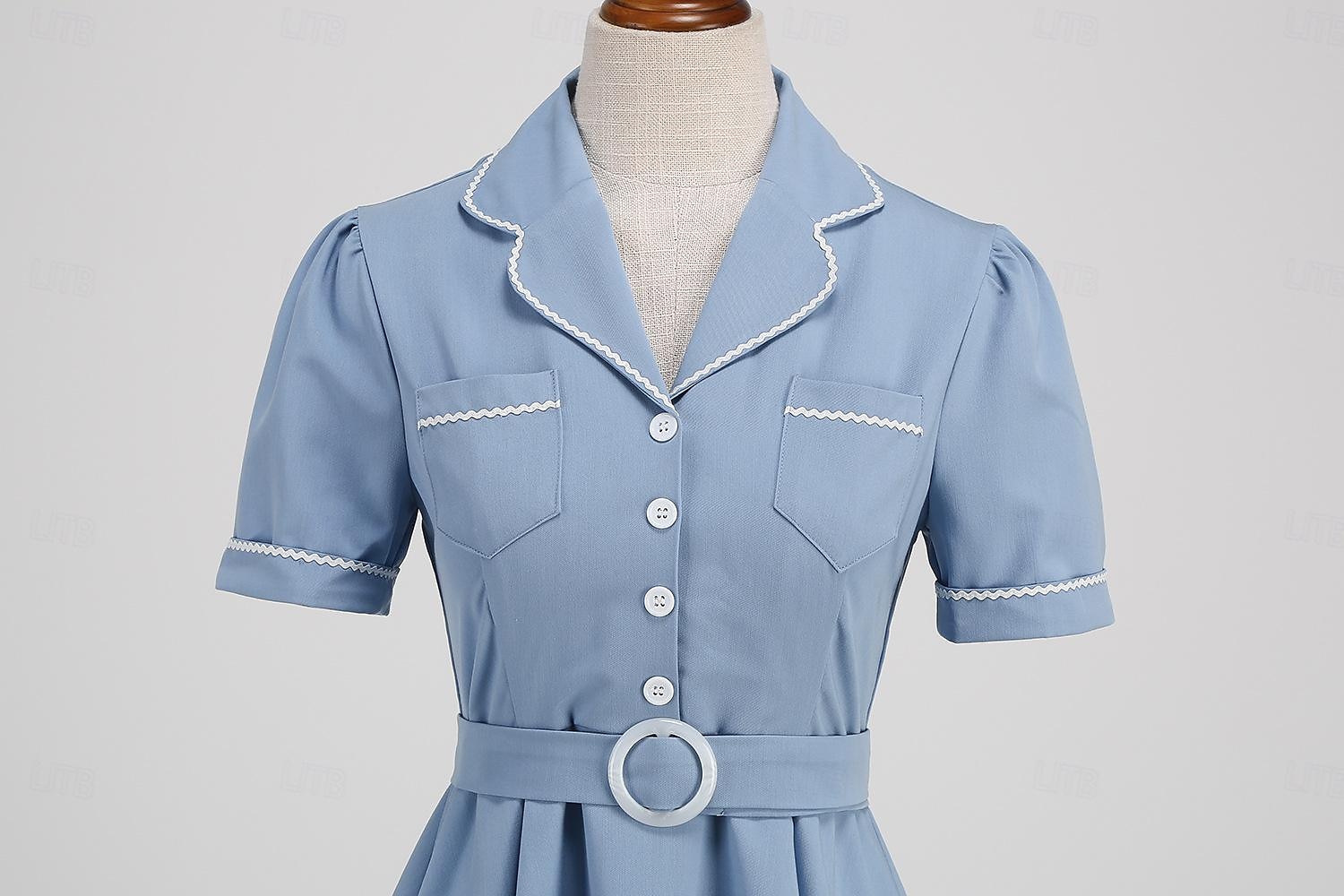 Retro Vintage 1950s Rockabilly Swing Dress Flare Dress Solid Color Women's Halloween Masquerade Dailywear Bachelorette Party Adults Dress Homecoming Dresses 2025 - $39.99 –P7