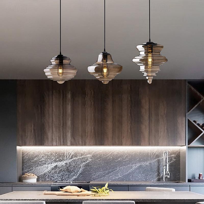 lampada a sospensione a led, design a lanterna, lampadario moderno in vetro metallo di grandi dimensioni, stile retrò adatto per cucina con lampadari, bancone bar, negozi/caffetterie, sala da pranzo, del 2025 a $249.99 –P1