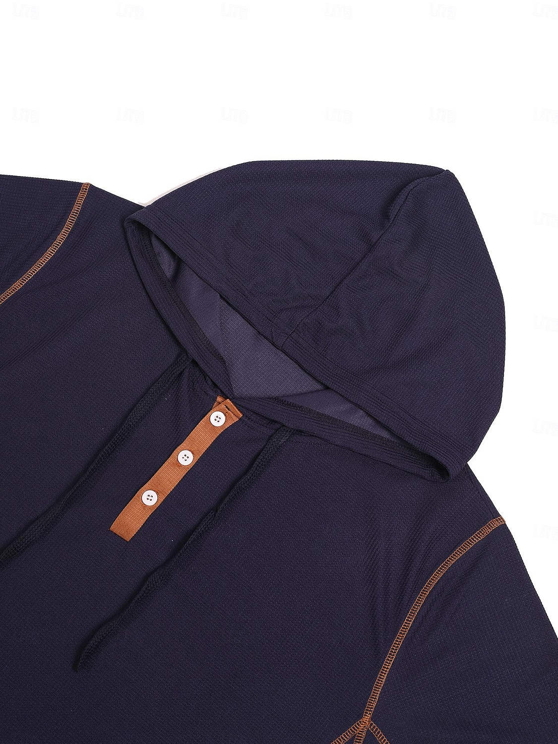 Férfi Póló Gofri Henley ing Henley ing Tee Top Hosszú ujj Henley Tavasz & Ősz Sima Divat Dizájn Alap Kollázs Kapucni Vakáció Utca Alkalmi Fekete Fehér Tengerészkék Férfi felső póló 2025 - $23.99 –P7
