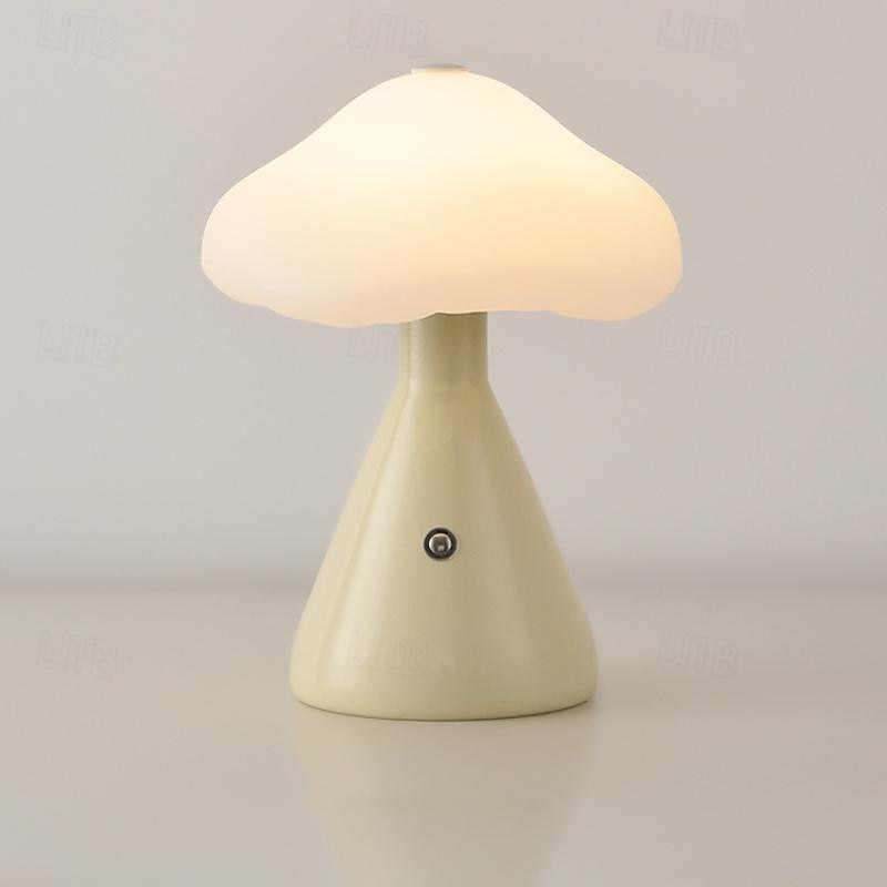 Lâmpada de cogumelo regulável portátil para quarto, lâmpada de cabeceira led com carregamento usb, luz noturna sem fio para decoração de casa de 2025 por $27.99 –P8