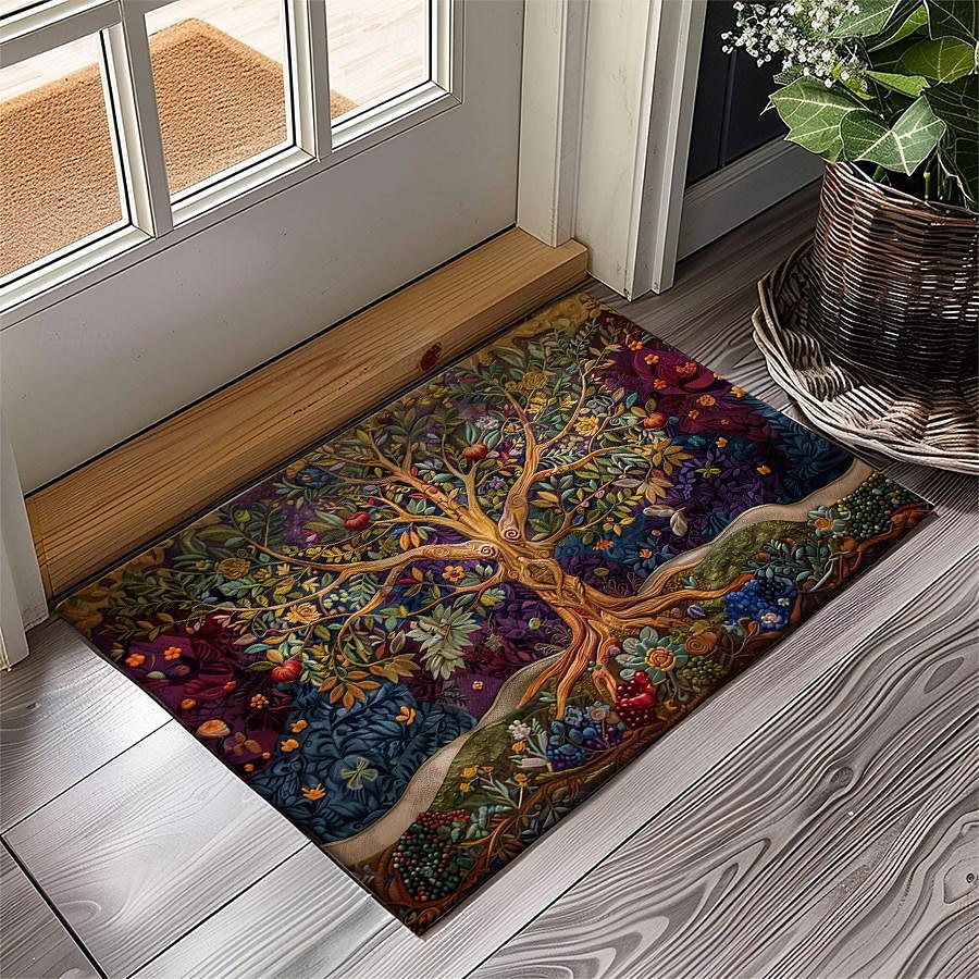 Vintage Tree of Life Doormat Floor Mats Washable Rugs Kitchen Mat Non-Slip Oil Proof Rug Indoor Outdoor Mat Bedroom Decor Bathroom Mat Entrance Rug 2025 - $16.99 –P10