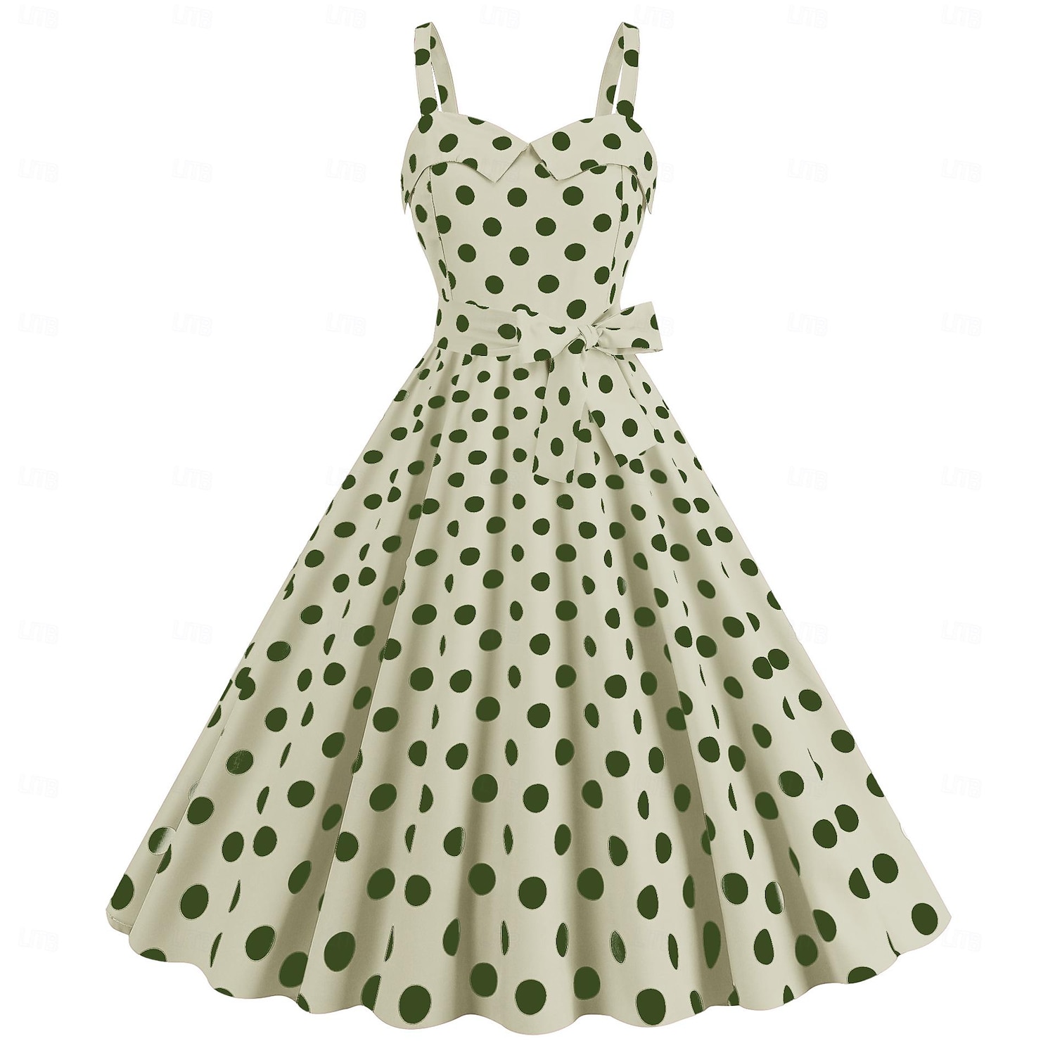Retrò Vintage Anni 1950 Rockabilly Vestito Abito Swing Pois Per donna Carnevale Mascherata Abbigliamento quotidiano Adulti Vestito Abiti per il ritorno del 2025 a $24.99 –P10