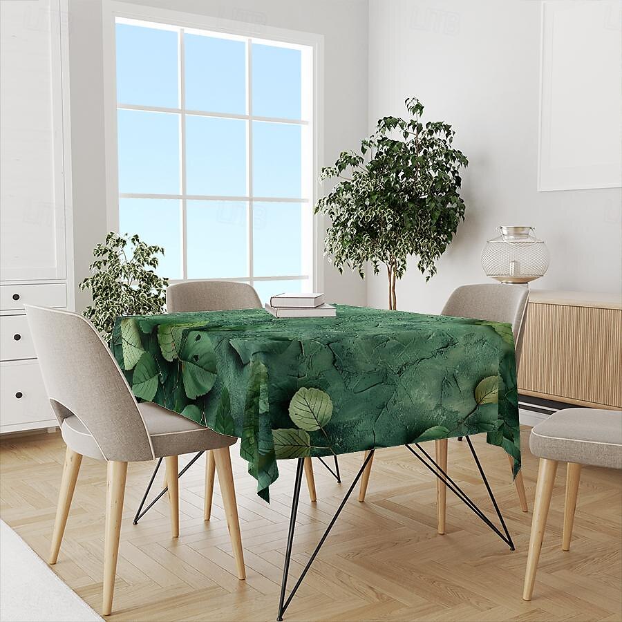 Mantel rectangular con estampado de hidromasaje, mantel rectangular impermeable para cocina y comedor 2025 - $12.99 –P7