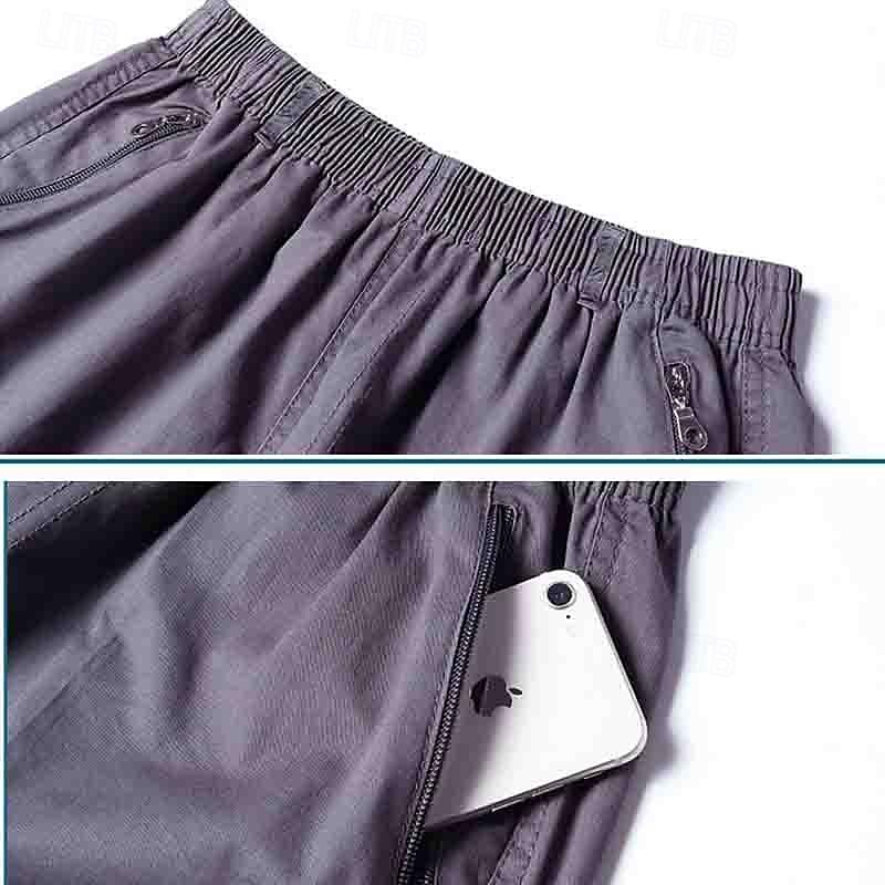 Homens Bermuda Cargo Calção Shorts de trabalho Com Cordão Cintura elástica Bolso multi Tecido Vestível Curto Ao ar livre Diário Para Noite Moda Clássico Preto Amarelo de 2025 por $15.49 –P6